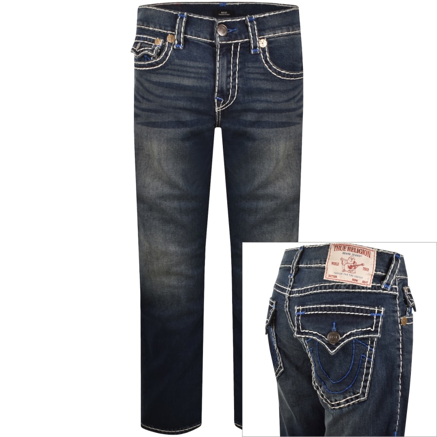 True Religion Ricky T Flap Jeans Blue | Mainline Menswear us